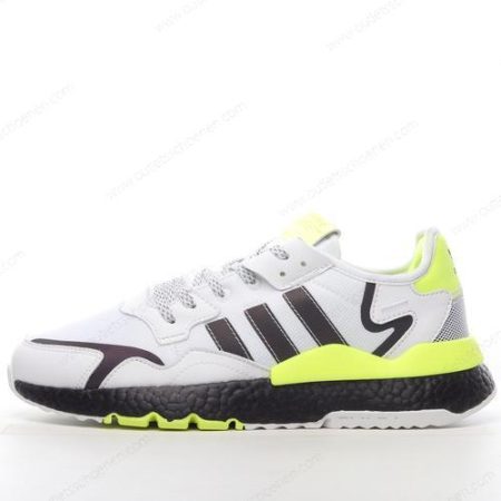 Goedkoop Adidas Nite Jogger ‘Wit Zwart Groen’ Heren/Dames EG6749