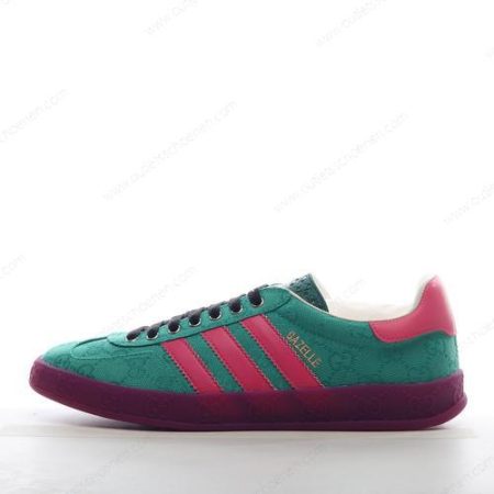 Goedkoop Adidas x Gucci Gazelle GG Monogram ‘Groen Roze Groen’ Heren/Dames IE4795