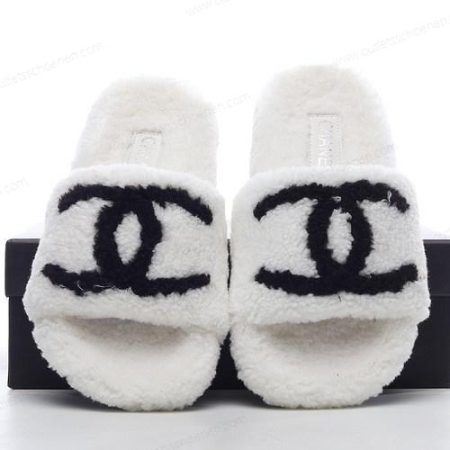 Goedkoop Chanel Slippers ‘Wit Zwart’ Heren/Dames