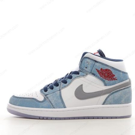 Goedkoop Nike Air Jordan 1 Mid ‘Blauw Rood Grijs’ Heren/Dames DN3706-401