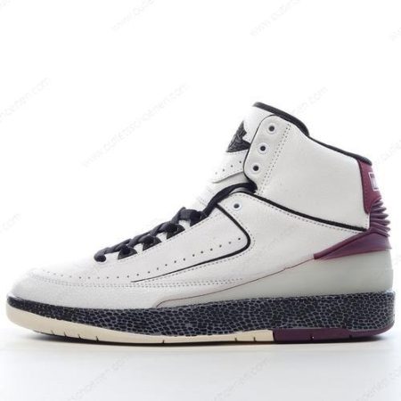 Goedkoop Nike Air Jordan 2 Mid SP x Off-White ‘Wit Paars Zwart’ Heren/Dames DJ4375-160