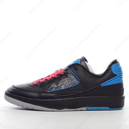 Goedkoop Nike Air Jordan 2 Retro Low SP x Off-White ‘Zwart Blauw Roze’ Heren/Dames DJ4375-004
