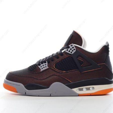 Goedkoop Nike Air Jordan 4 Retro ‘Zwart Oranje’ Heren/Dames CW7183-100