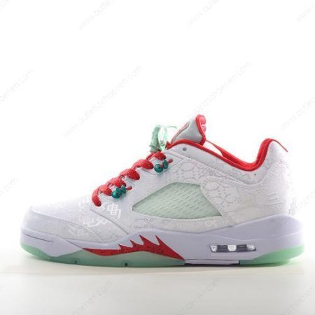 Goedkoop Nike Air Jordan 5 Retro ‘Wit Rood Groen’ Heren/Dames