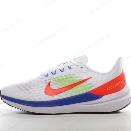 Goedkoop Nike Air Zoom Winflo 9 ‘Wit Blauw Oranje Groen’ Heren/Dames DX3355-100