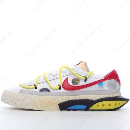 Goedkoop Nike Blazer Low x Off-White ‘Wit Rood’ Heren/Dames DH7863-100