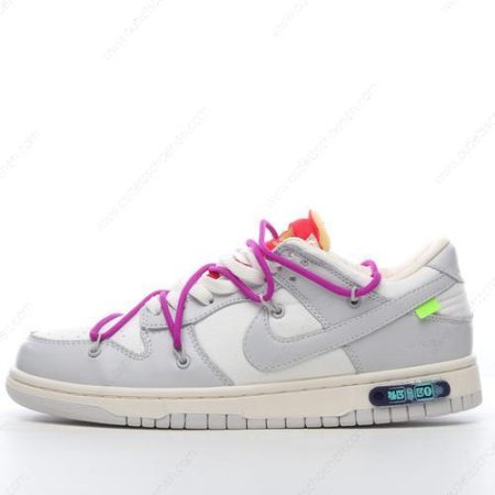 Goedkoop Nike Dunk Low x Off-White ‘Grijs Wit’ Heren/Dames DM1602-101